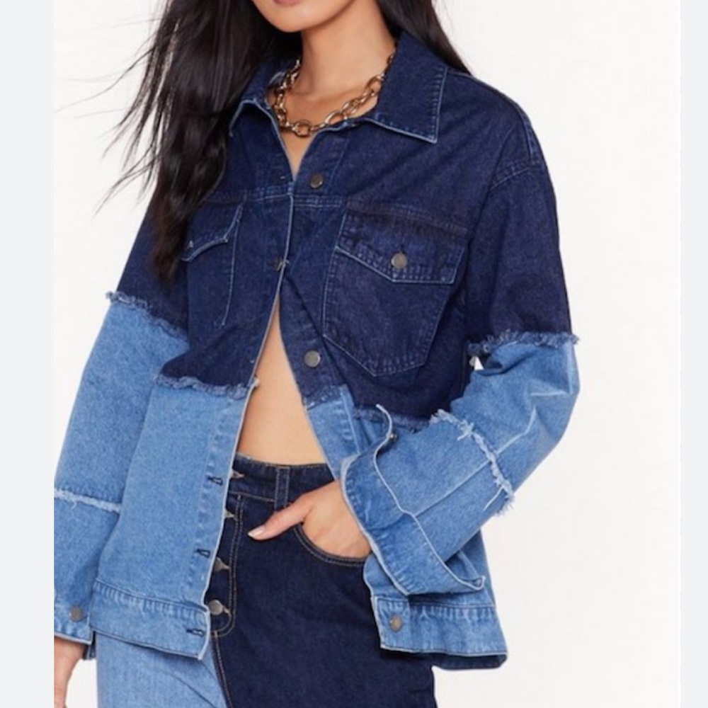 Nasty Gal Two-Tone Denim Jacket